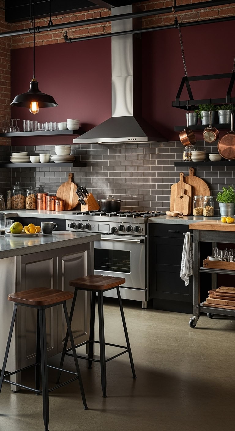 urban industrial kitchen design