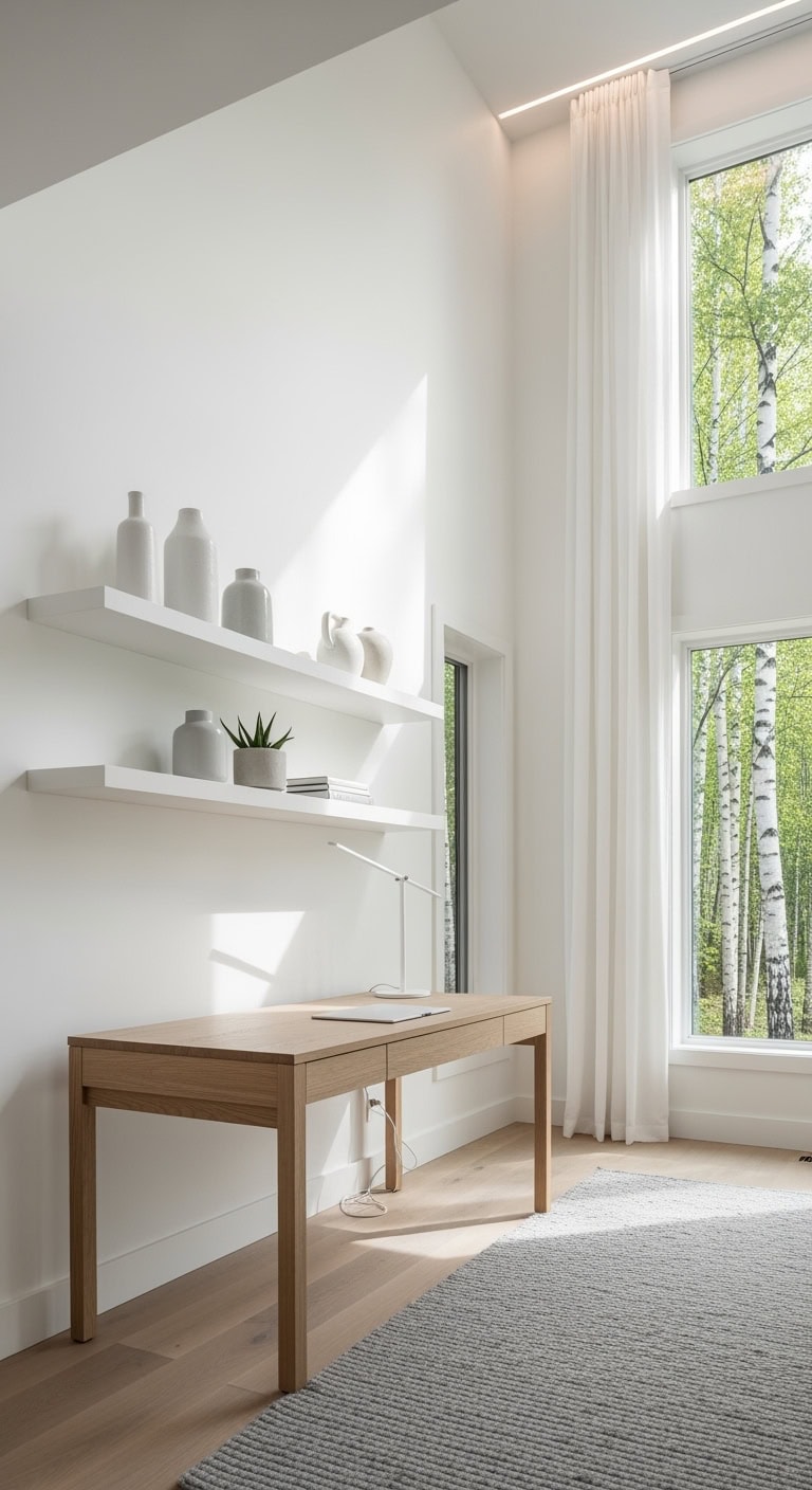 bright minimalist scandinavian office