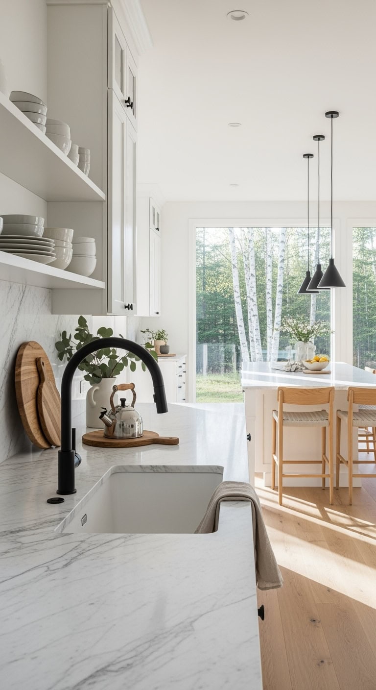 sleek scandinavian kitchen design aesthetic