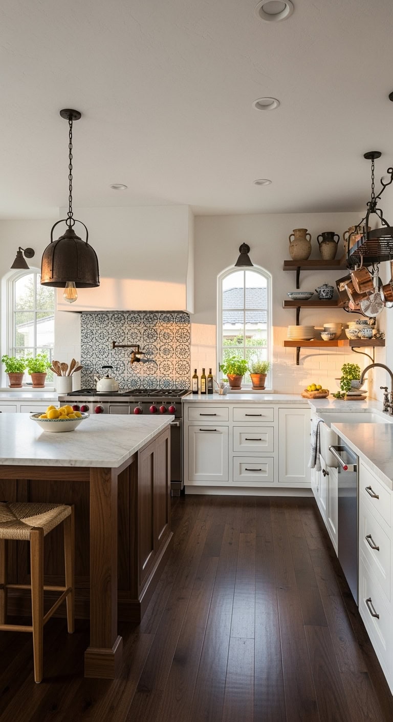 mediterranean kitchen with elegance