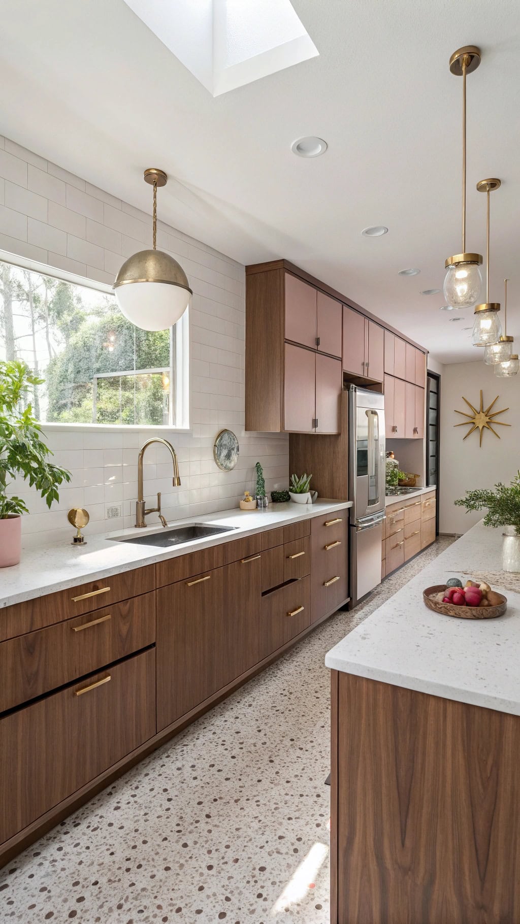retro mauve kitchen vibes