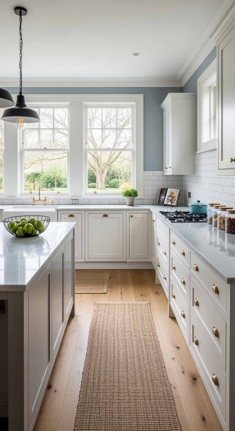classic windows modern kitchen