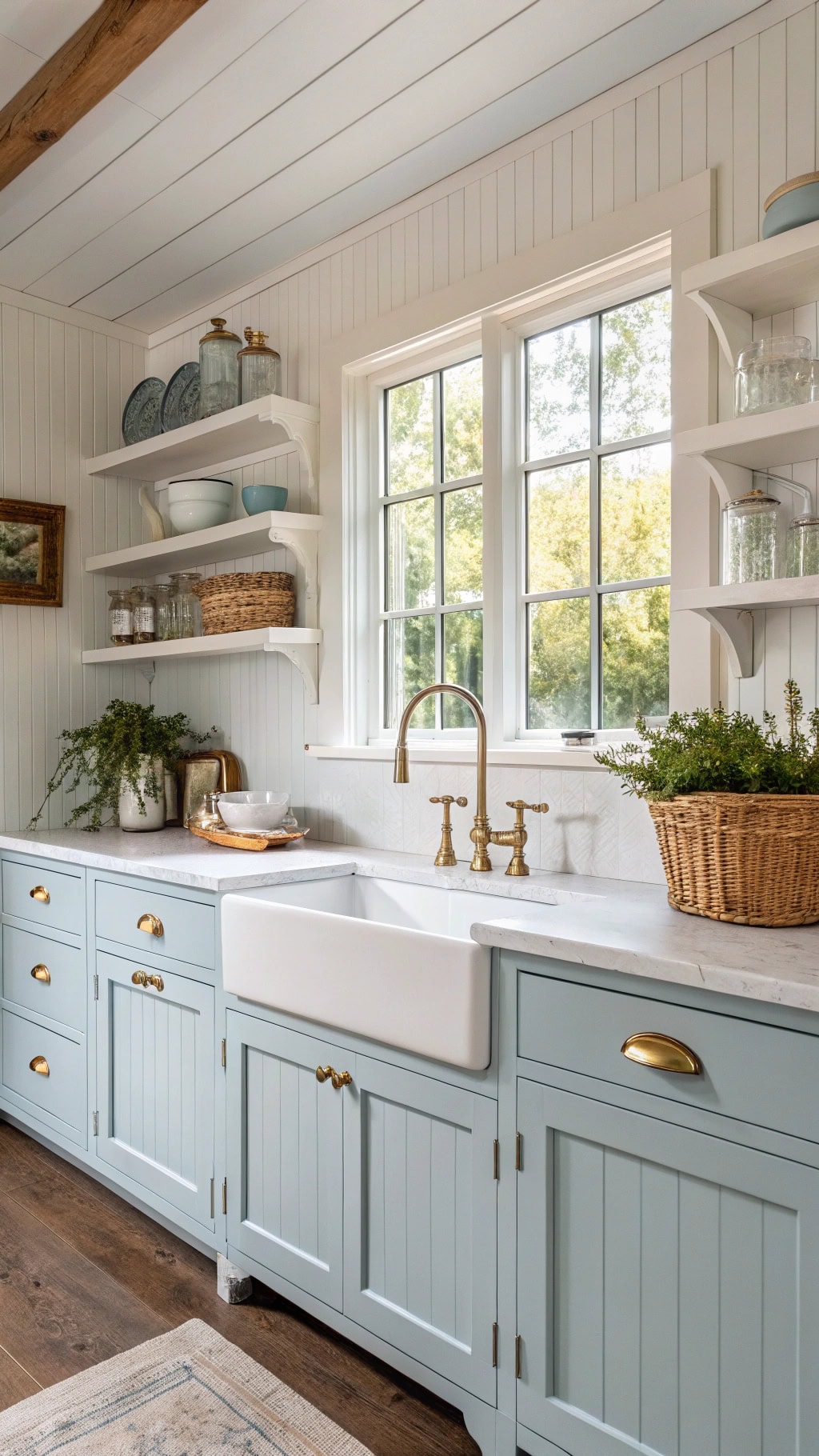 pale blue beadboard charm