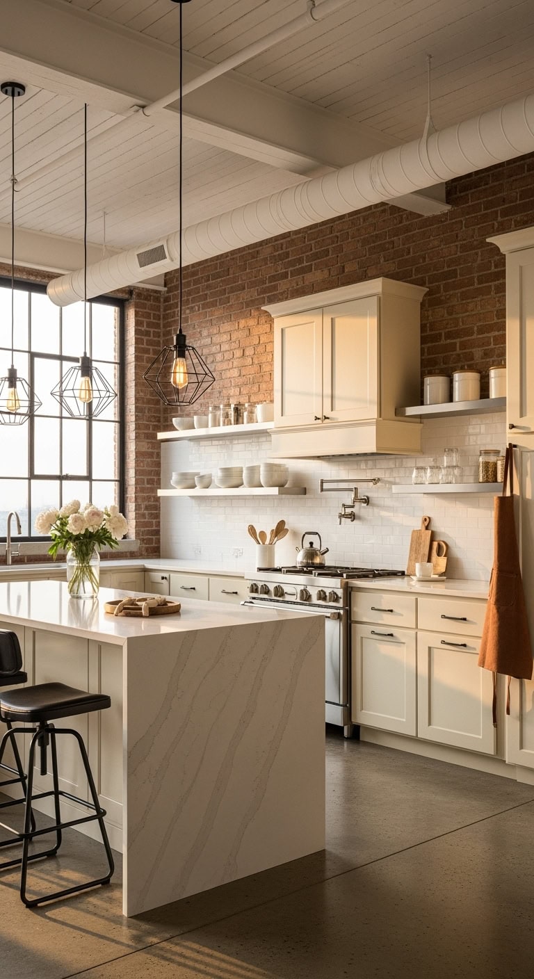sophisticated urban loft kitchen