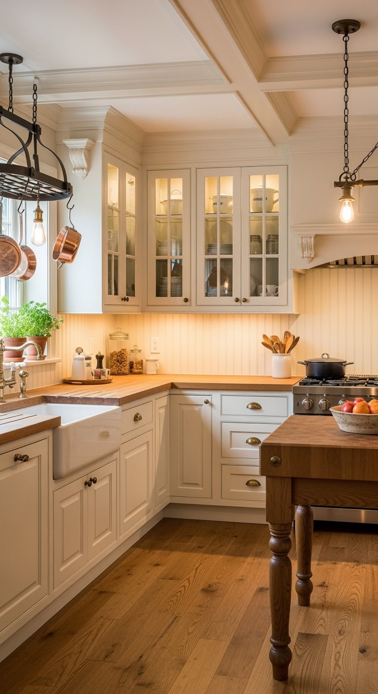 timeless warm white kitchen