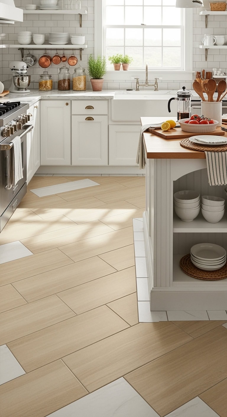 breezy beach inspired ceramic tile flooring