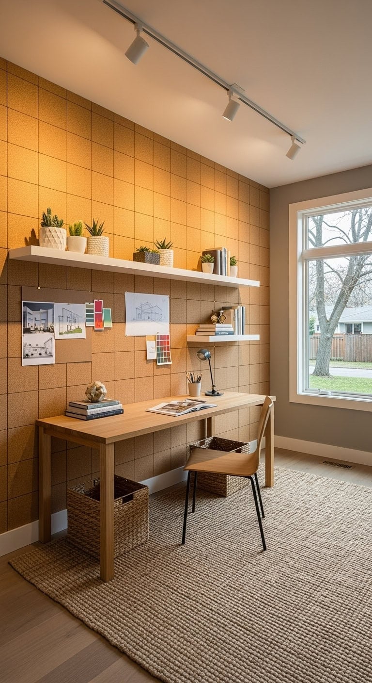 chic functional cork wall