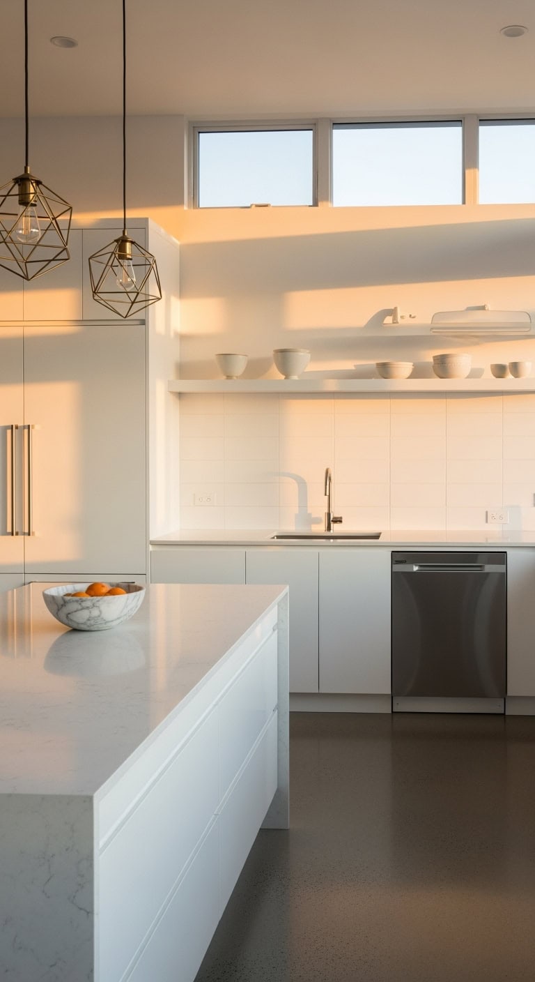 minimalist white kitchen design