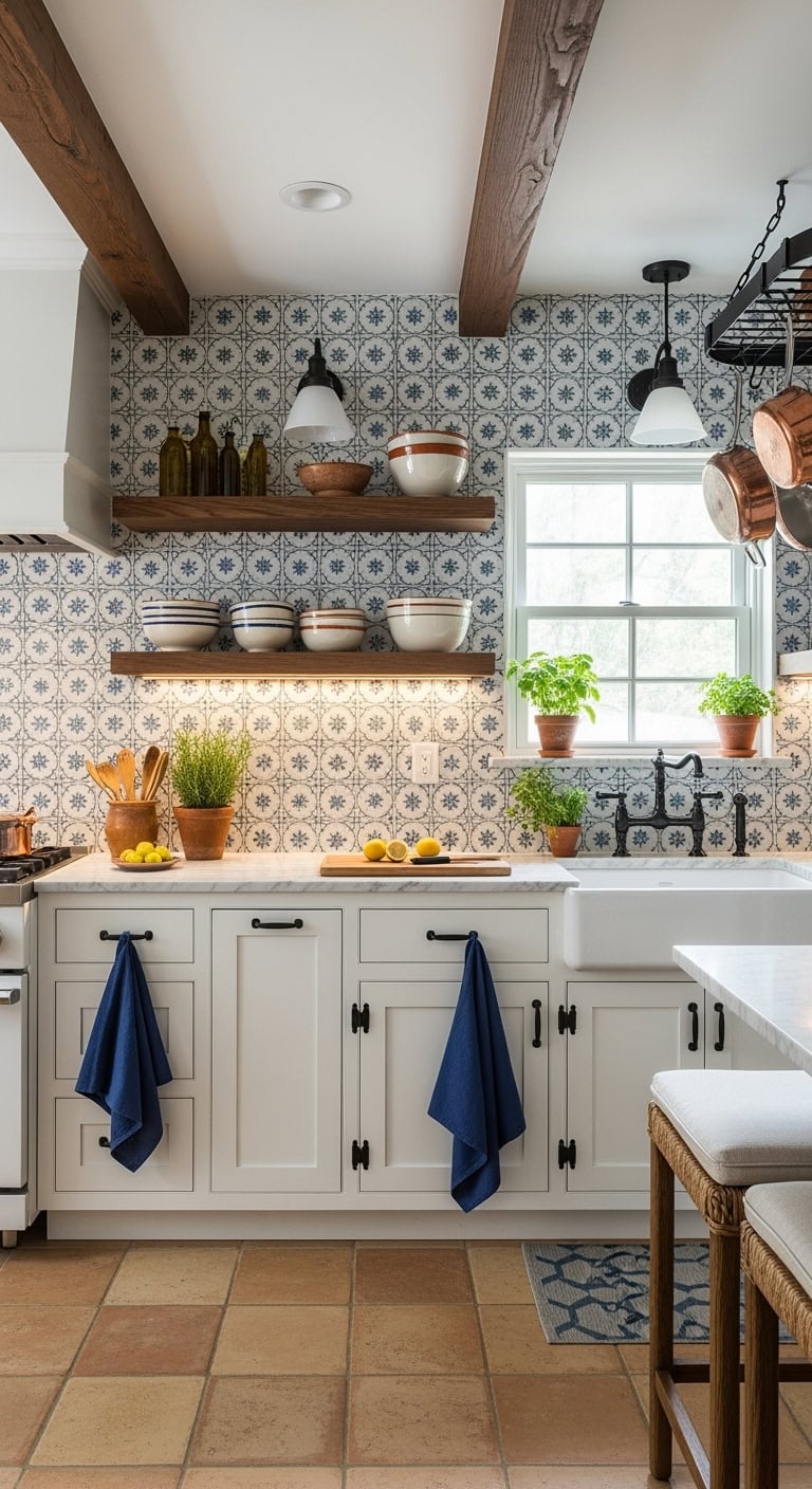 mediterranean inspired small kitchen