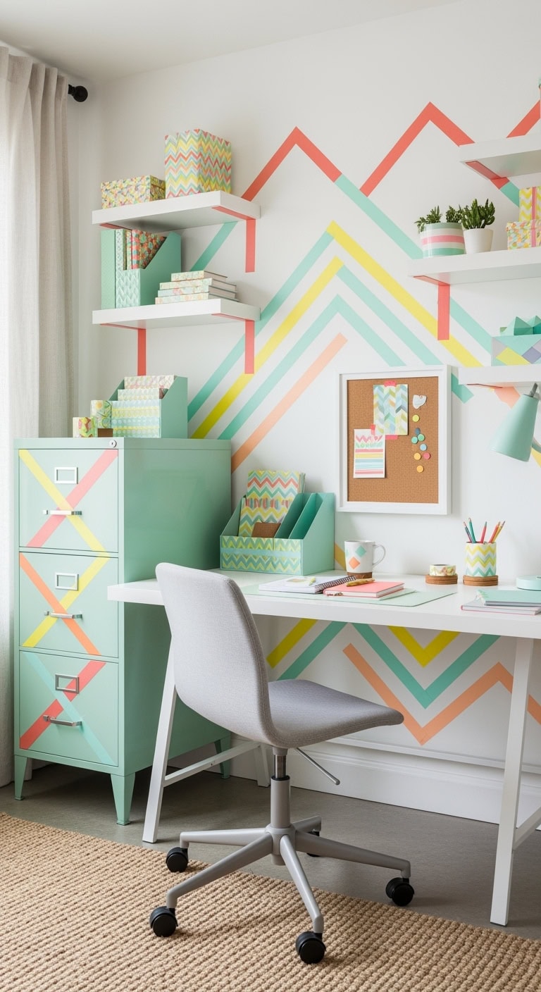 vibrant creative organized customizable home office
