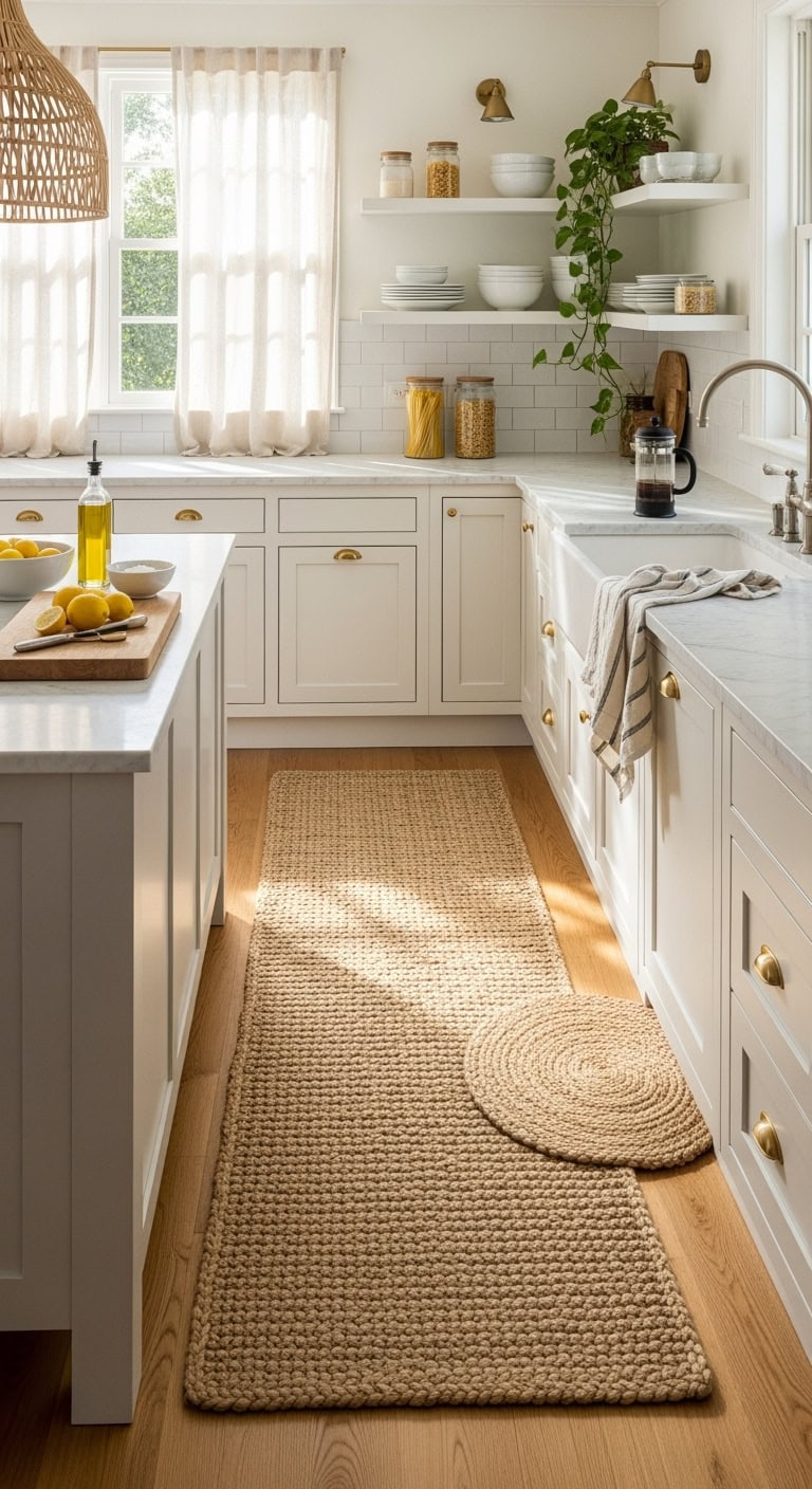 beach inspired kitchen rugs
