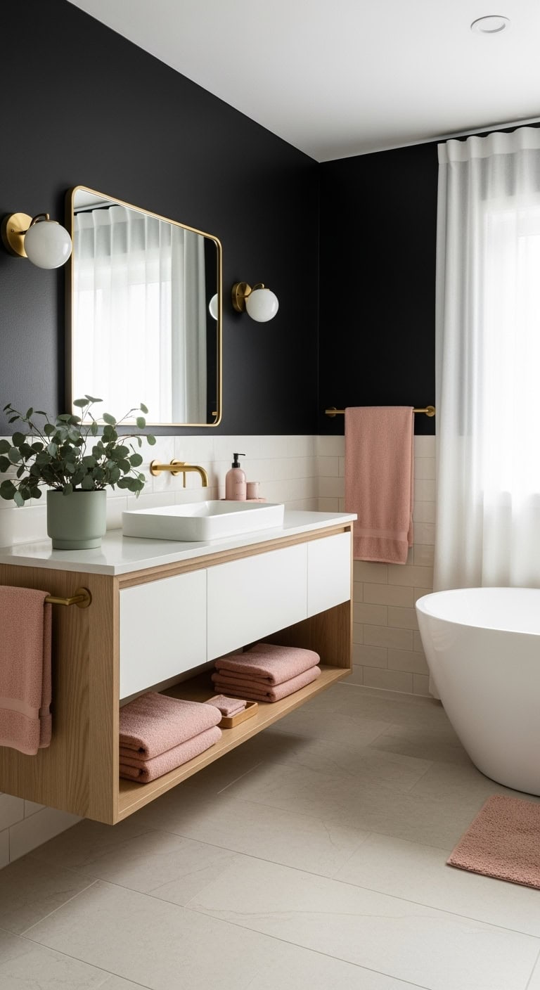 curated color palette contrast composition