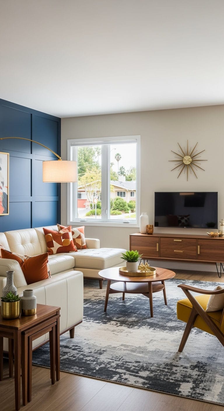 mid century warm walnut elegance