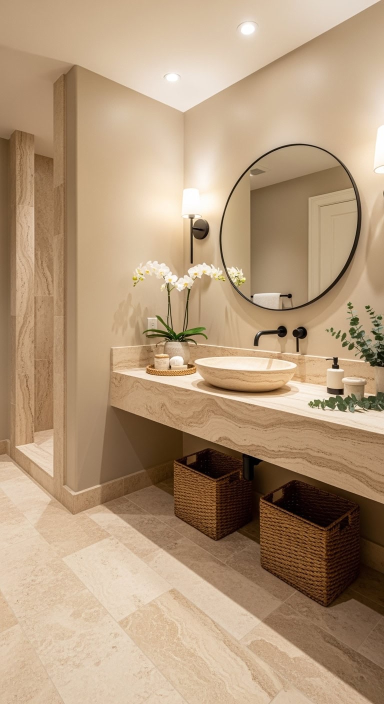 dreamy sophisticated organic bathroom sanctuary