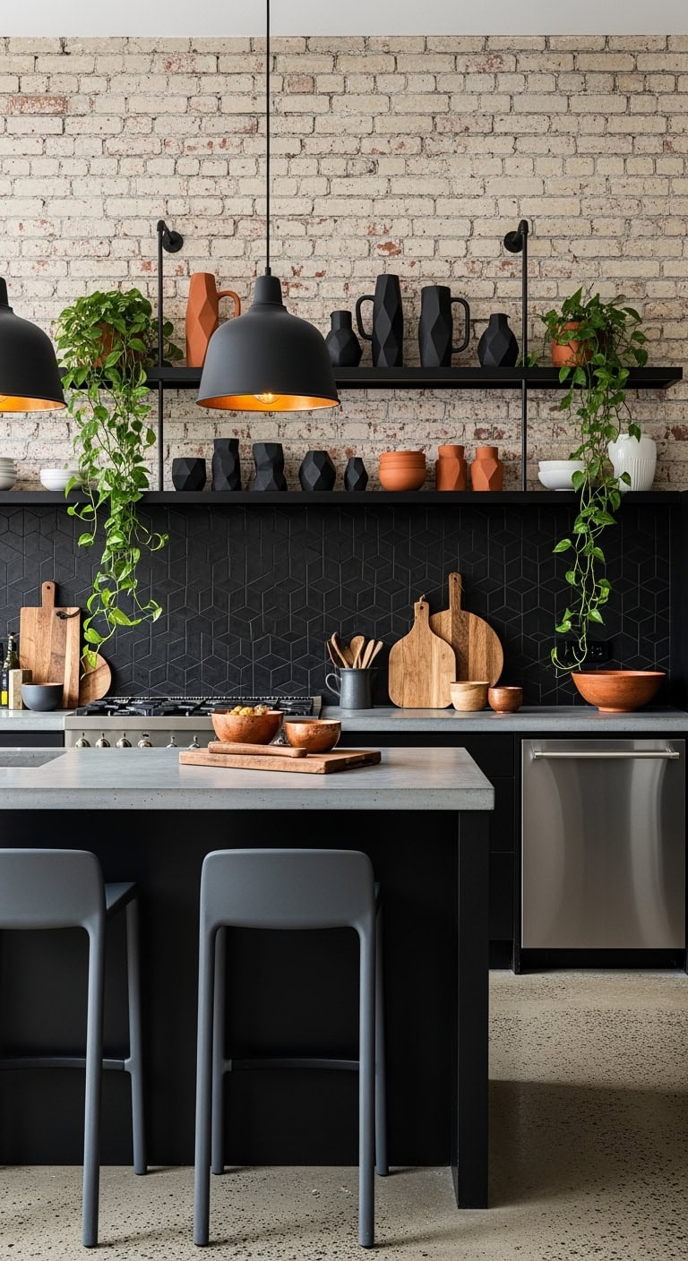 industrial earthy kitchen style