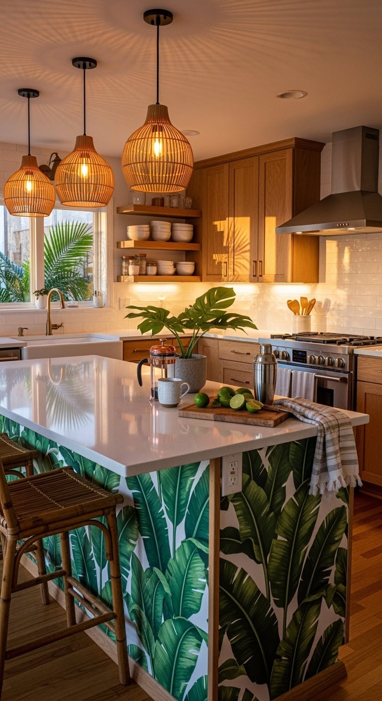 tropical oasis in the kitchen