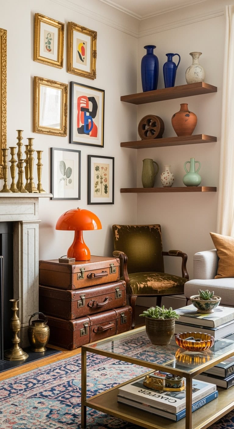 vintage eclectic styled flea market finds