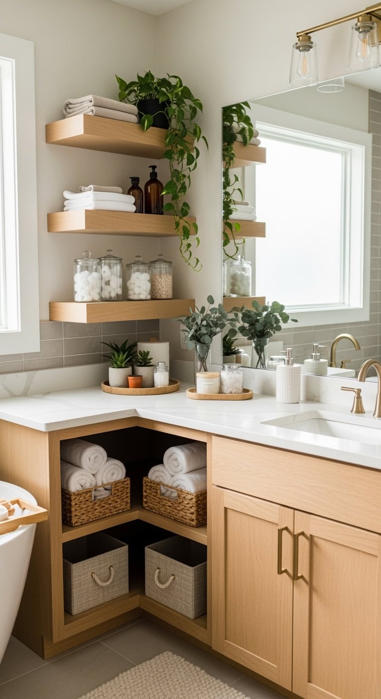 spa like functional bathroom organization