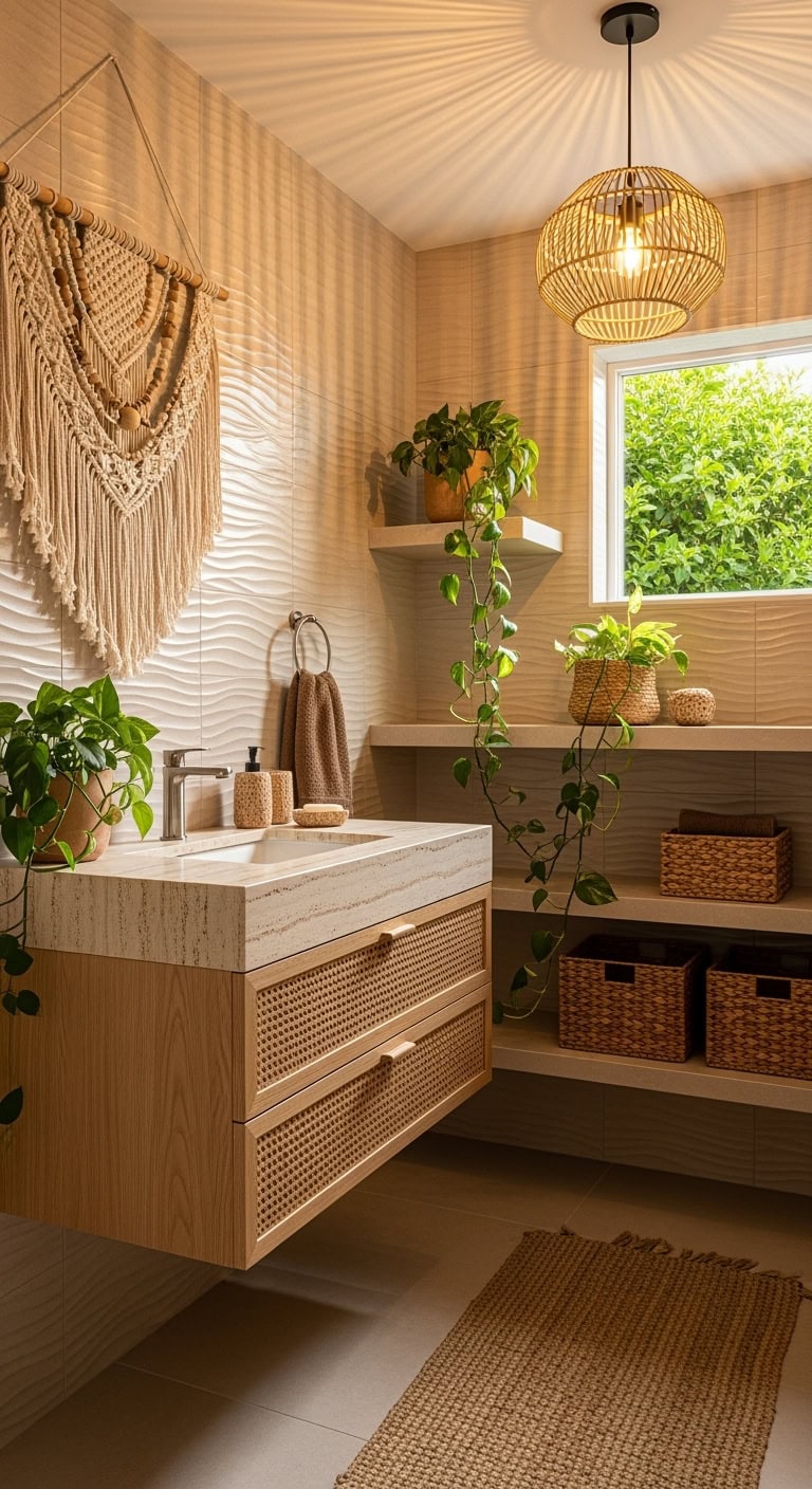 beige boho textured sanctuary