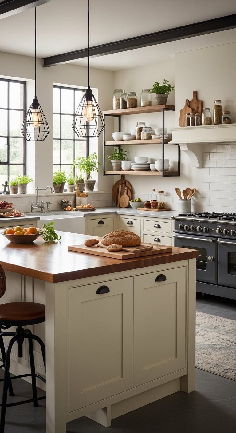 industrial cream kitchen balance