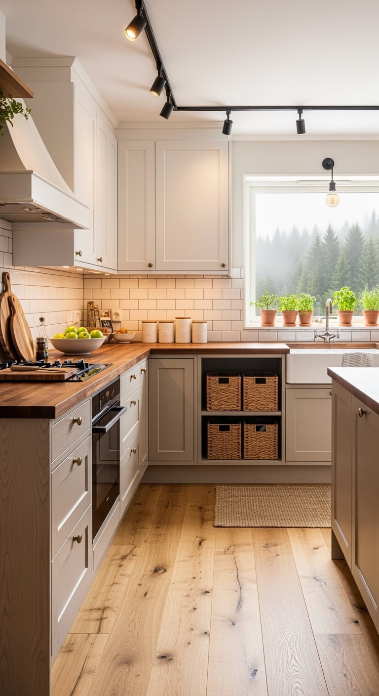 cozy nordic wood and tiles