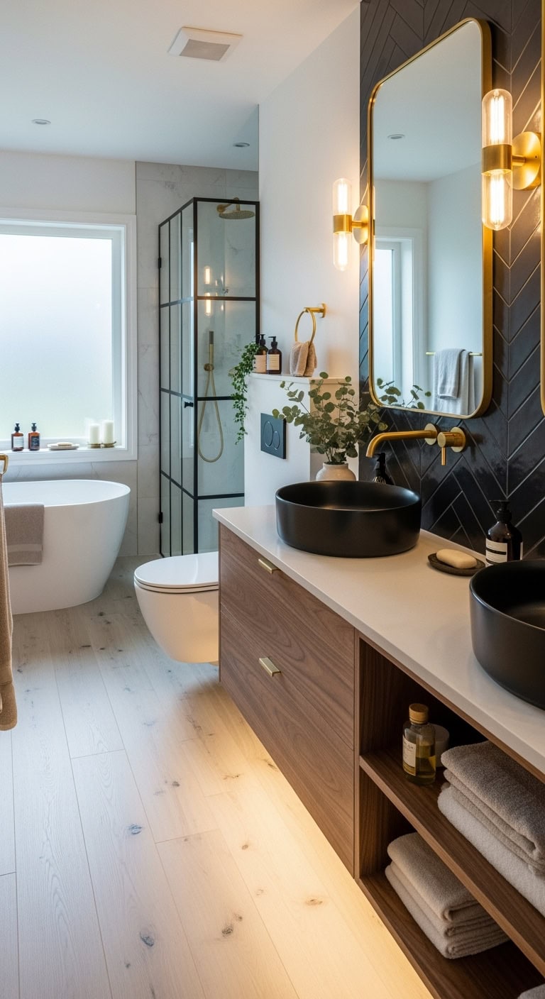 dramatic sculptural organic minimalist vanity