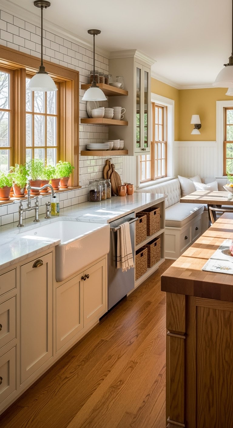 classic mustard kitchen details