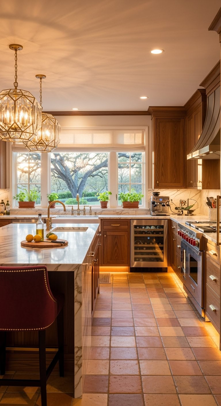 luxurious terracotta kitchen with soul