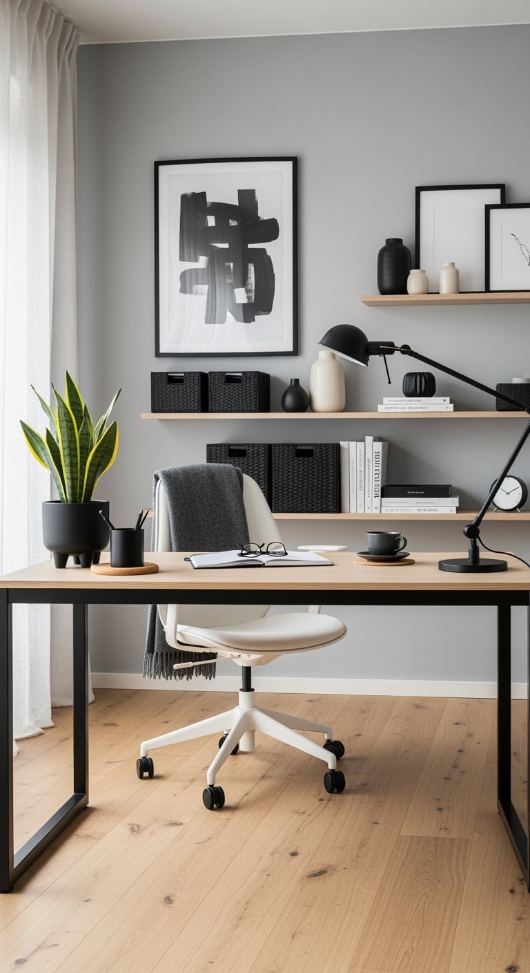 sophisticated minimal and cozy contrast