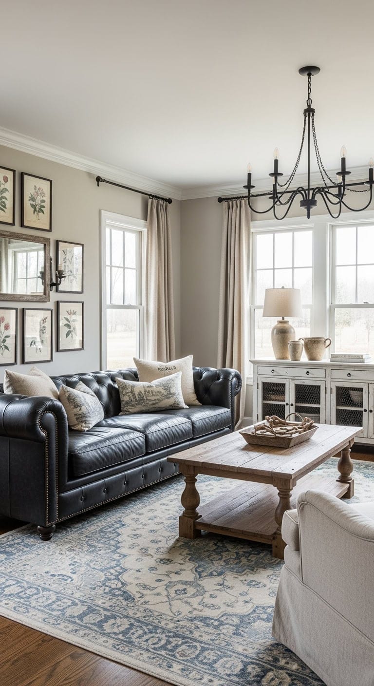 masculine leather meets vintage