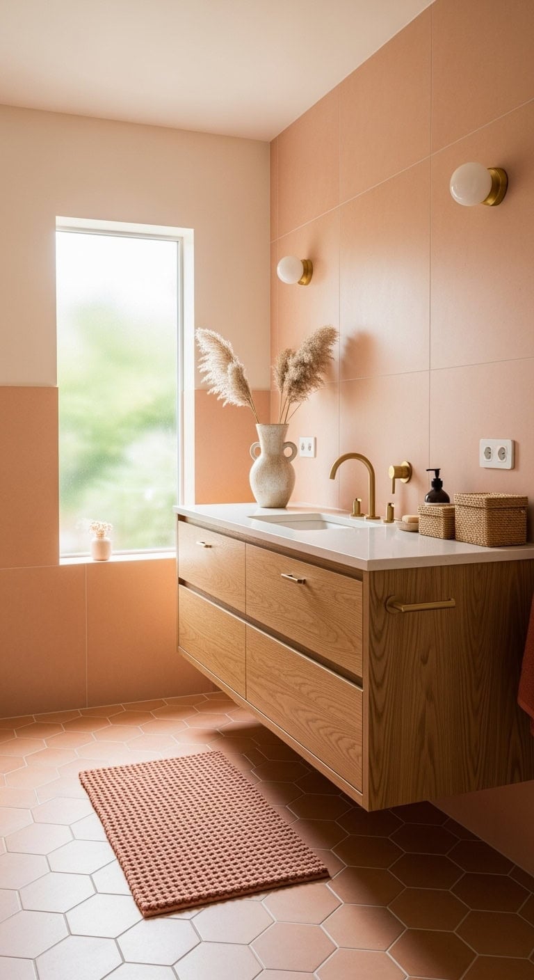 spa inspired peach terracotta serenity