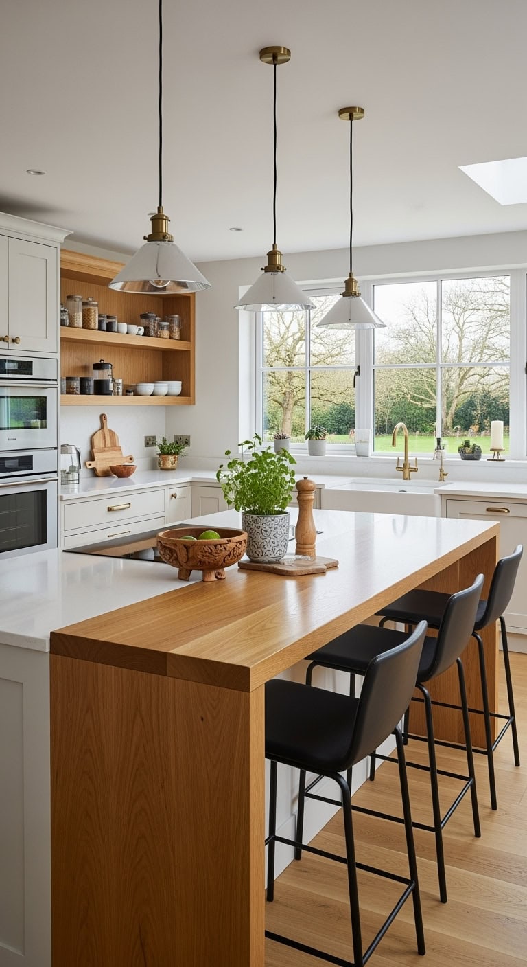 contemporary oak breakfast sanctuary