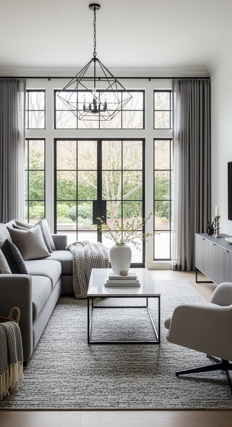 layered grays black frames