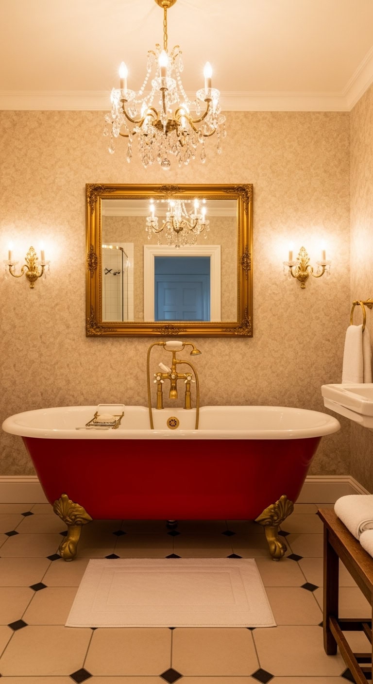 glamorous black mirrored bathroom