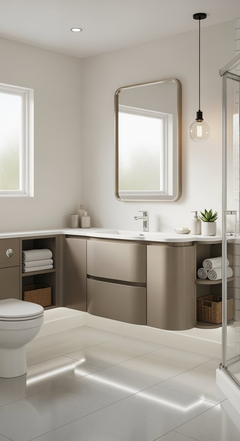 elegant corner vanity space solution