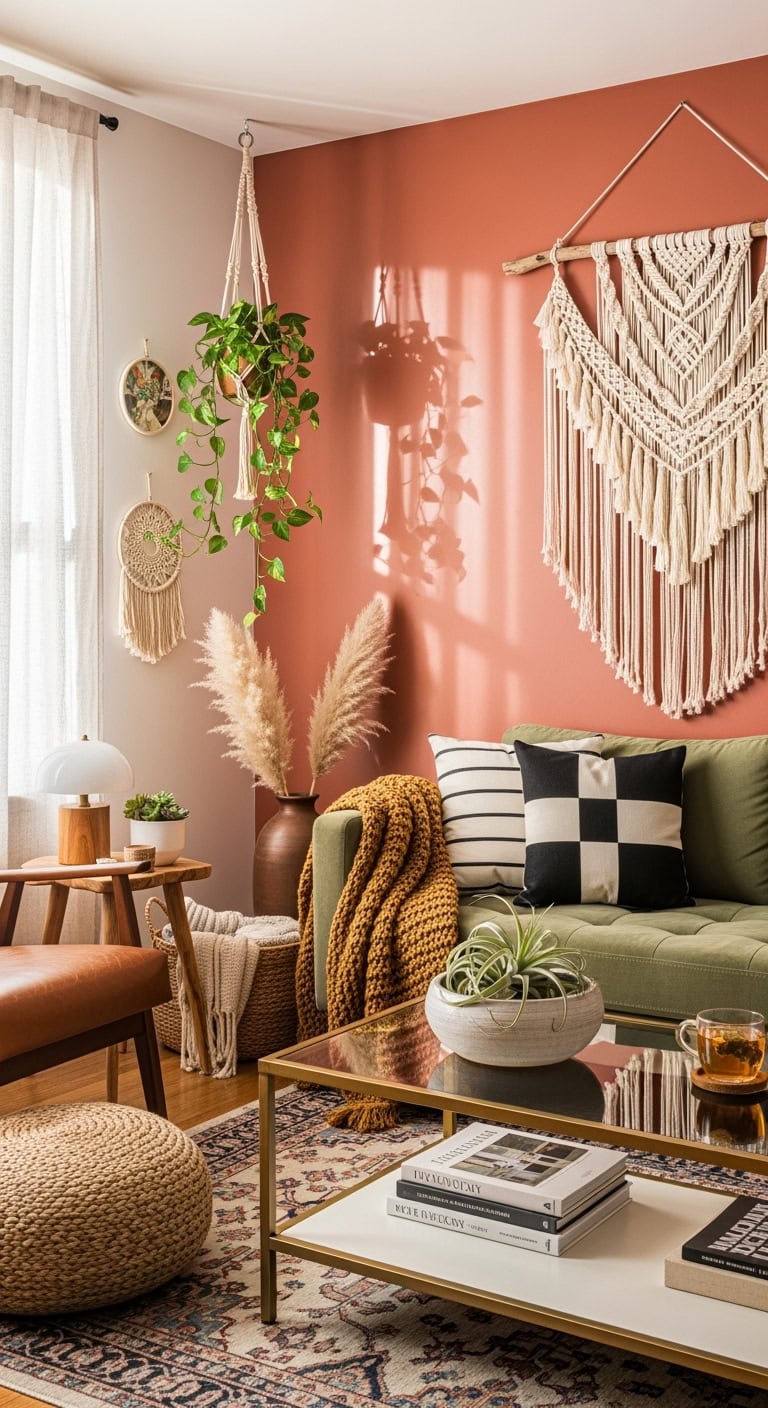 bohemian textured layered balanced