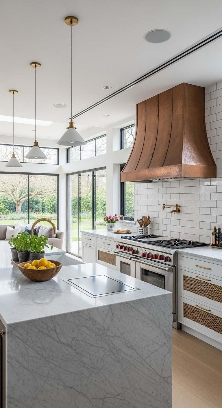 stylish powerful balanced kitchen ventilation design