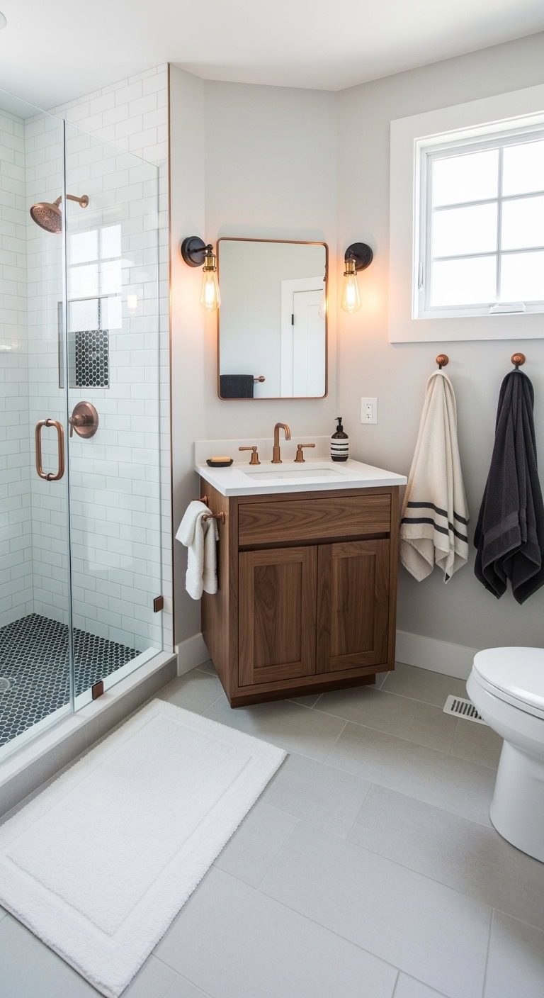 chic textured versatile bathroom tiles