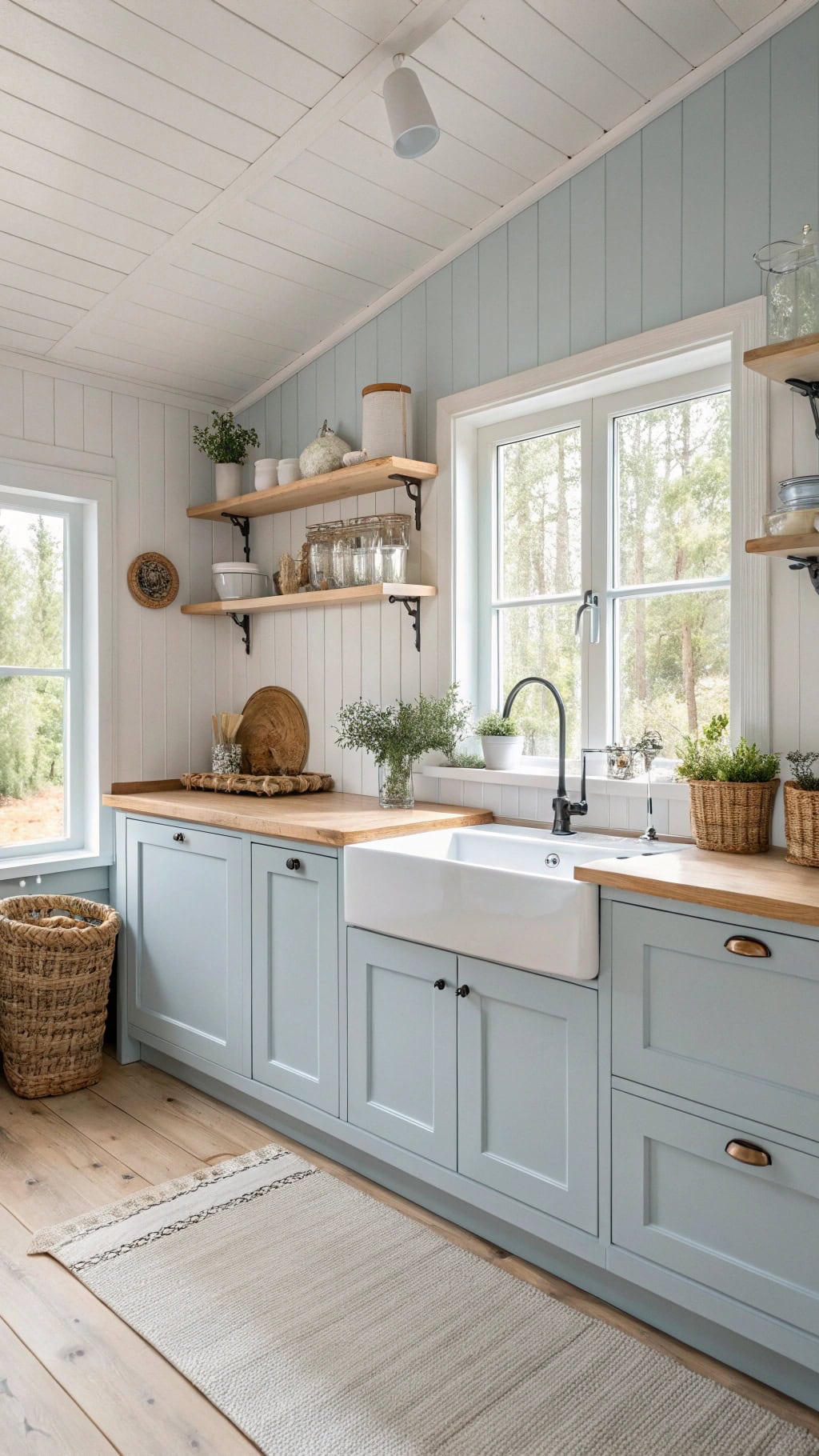 scandinavian blue wood tranquility