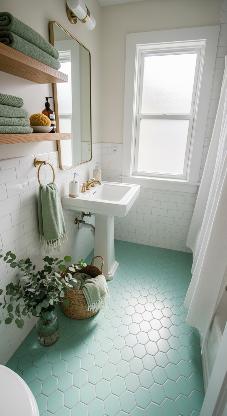 refreshing vintage minimalist spa bathroom
