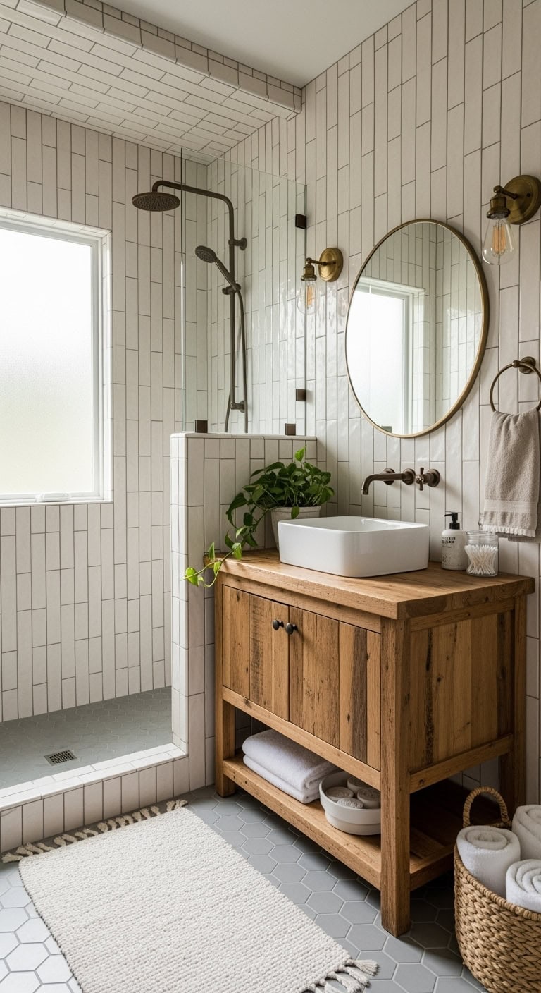 stylish versatile subway style cream tiles