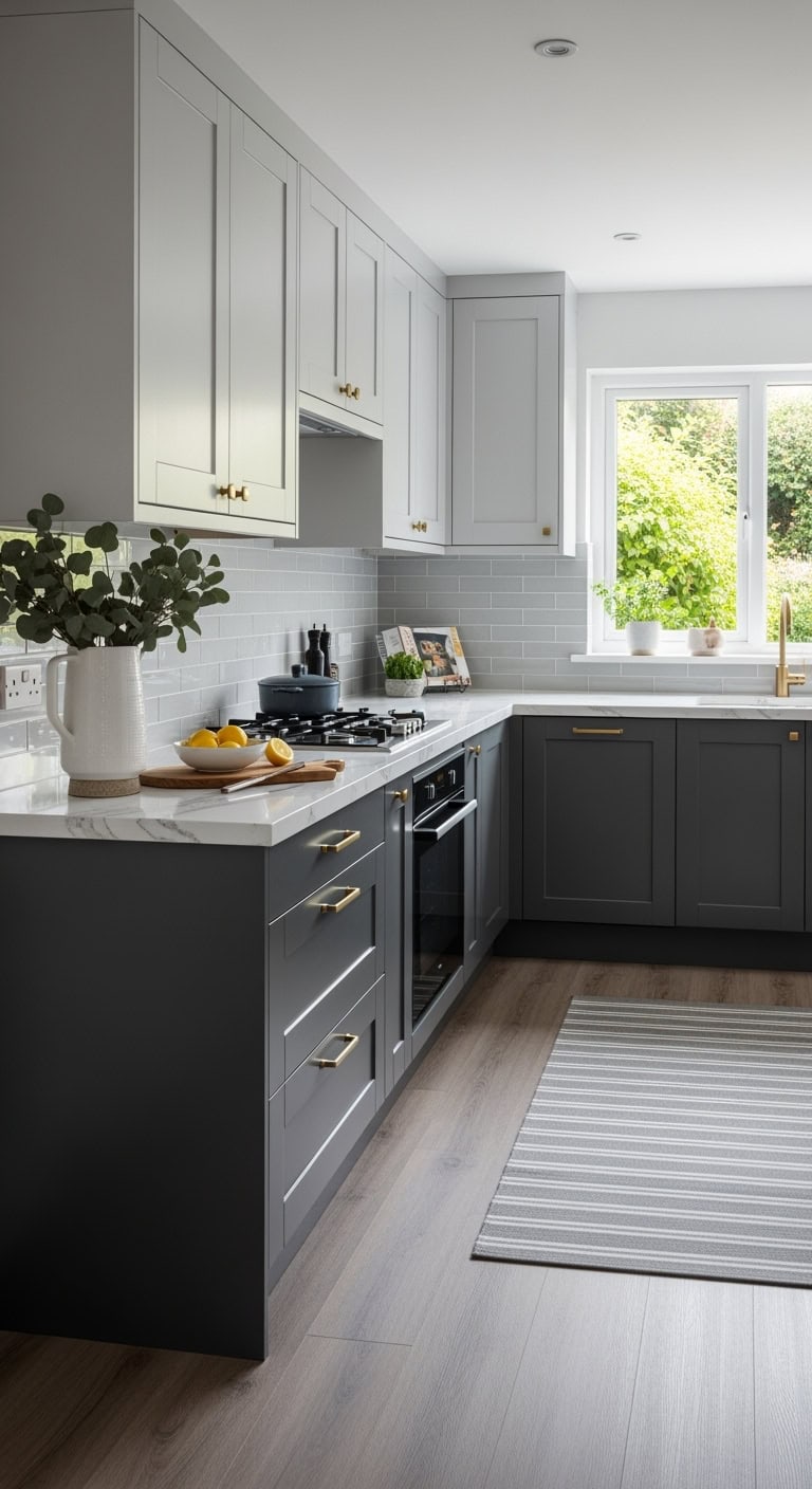 charcoal bases light grey uppers