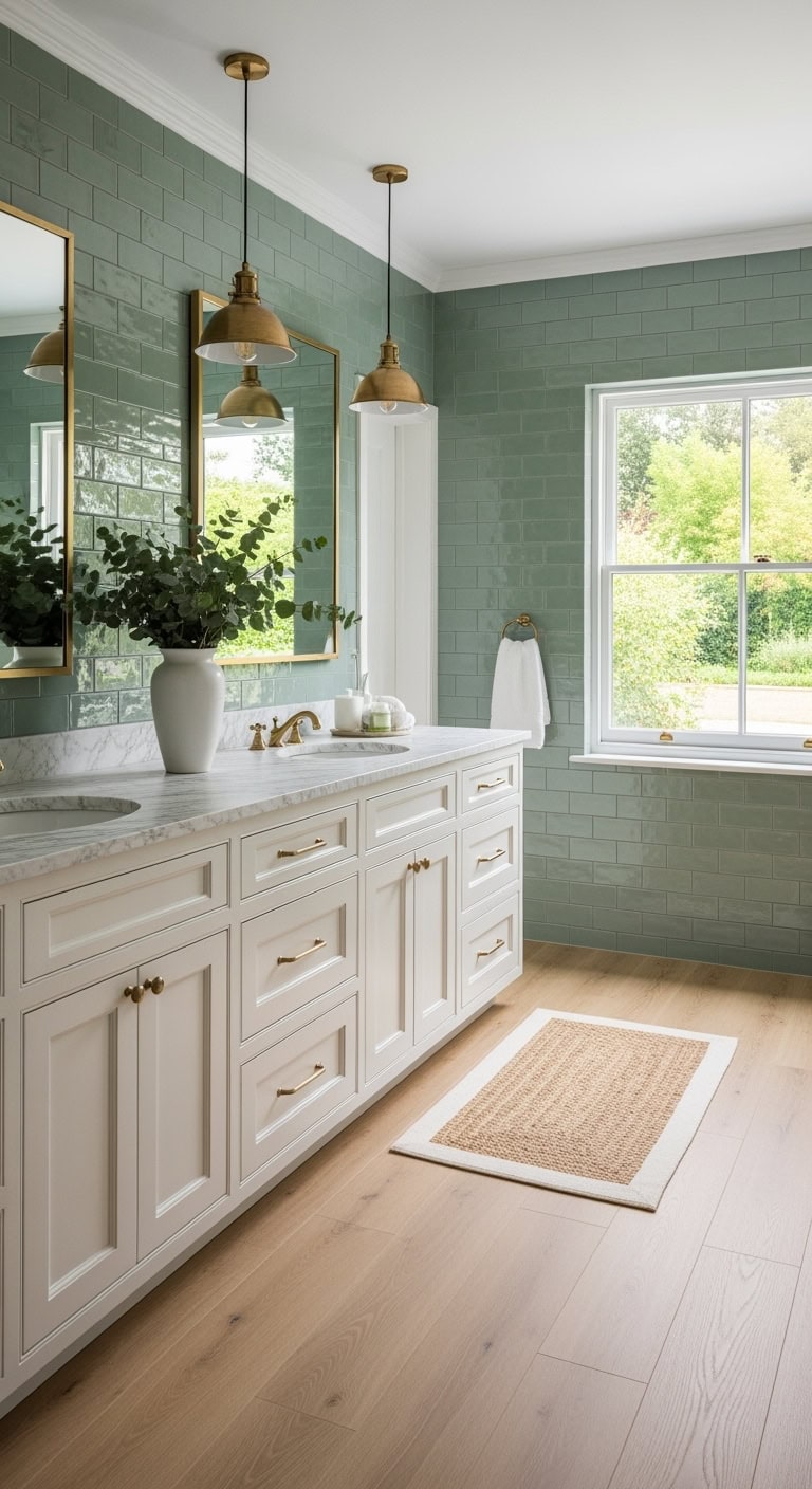 sage and cream spa bathroom retreat