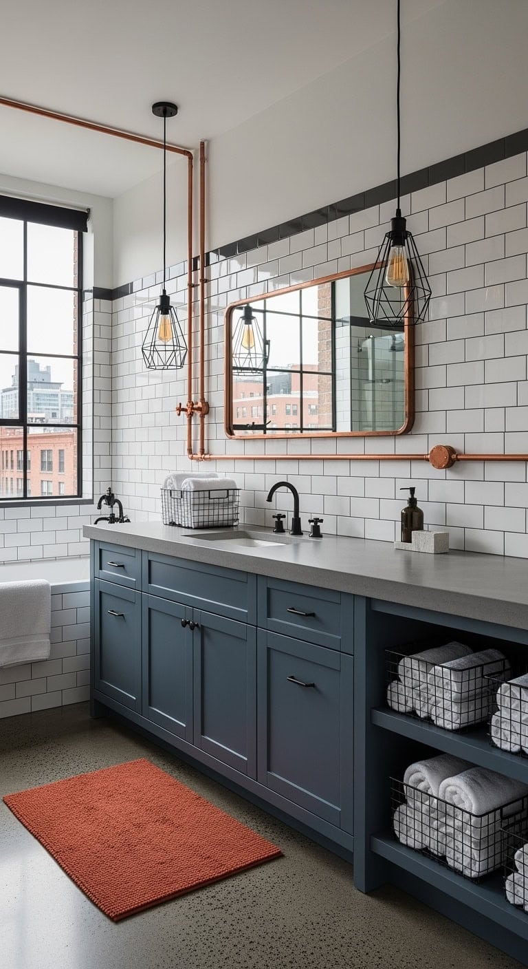 industrial steel blue with rust