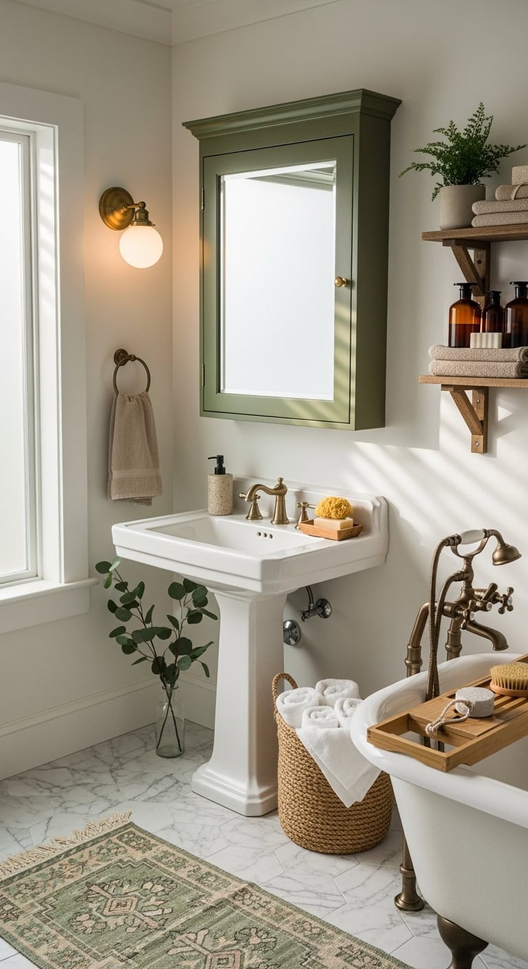 earthy sophisticated versatile medicine cabinet