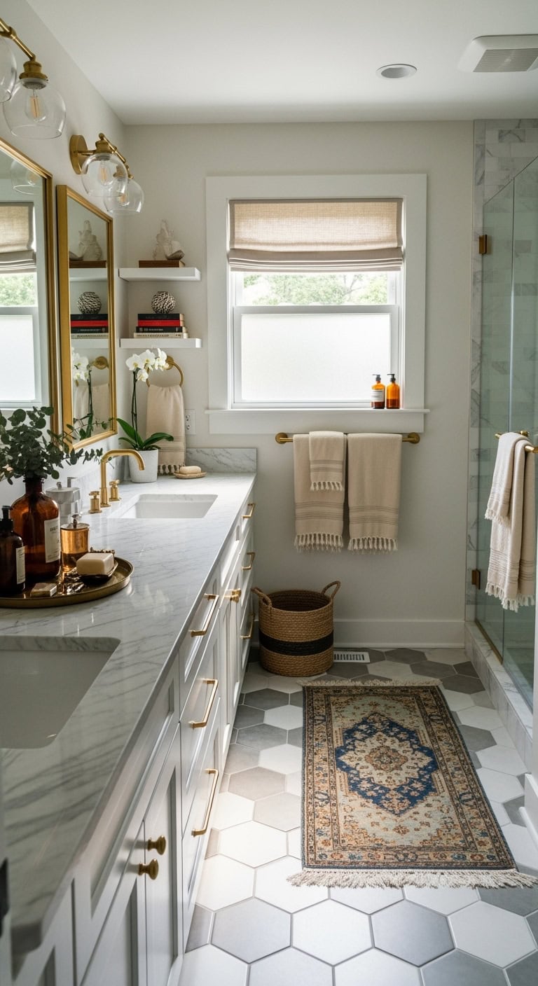 grout lines reveal bathroom s history