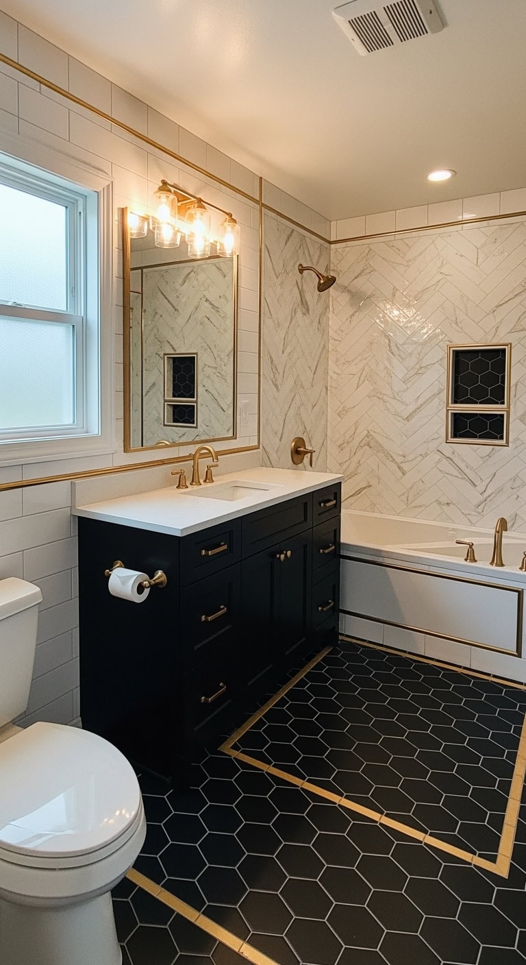 golden grout geometric glam