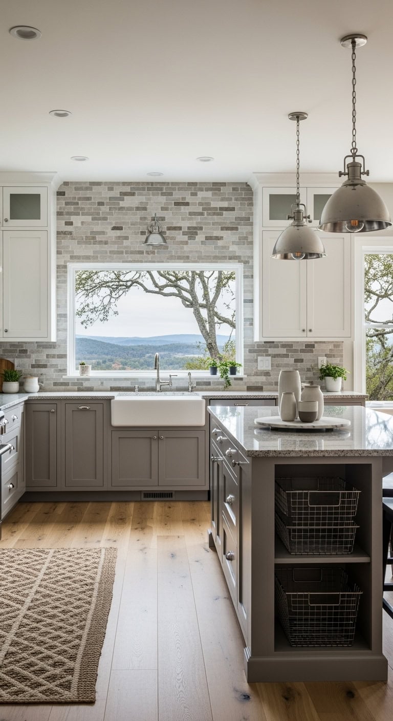 contemporary cottage with stone