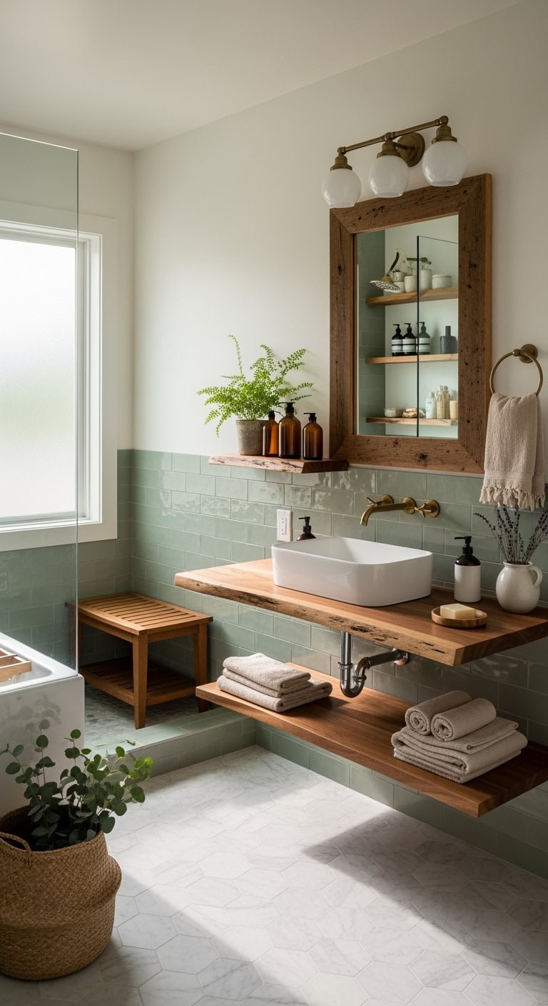 earthy warm natural wood accents