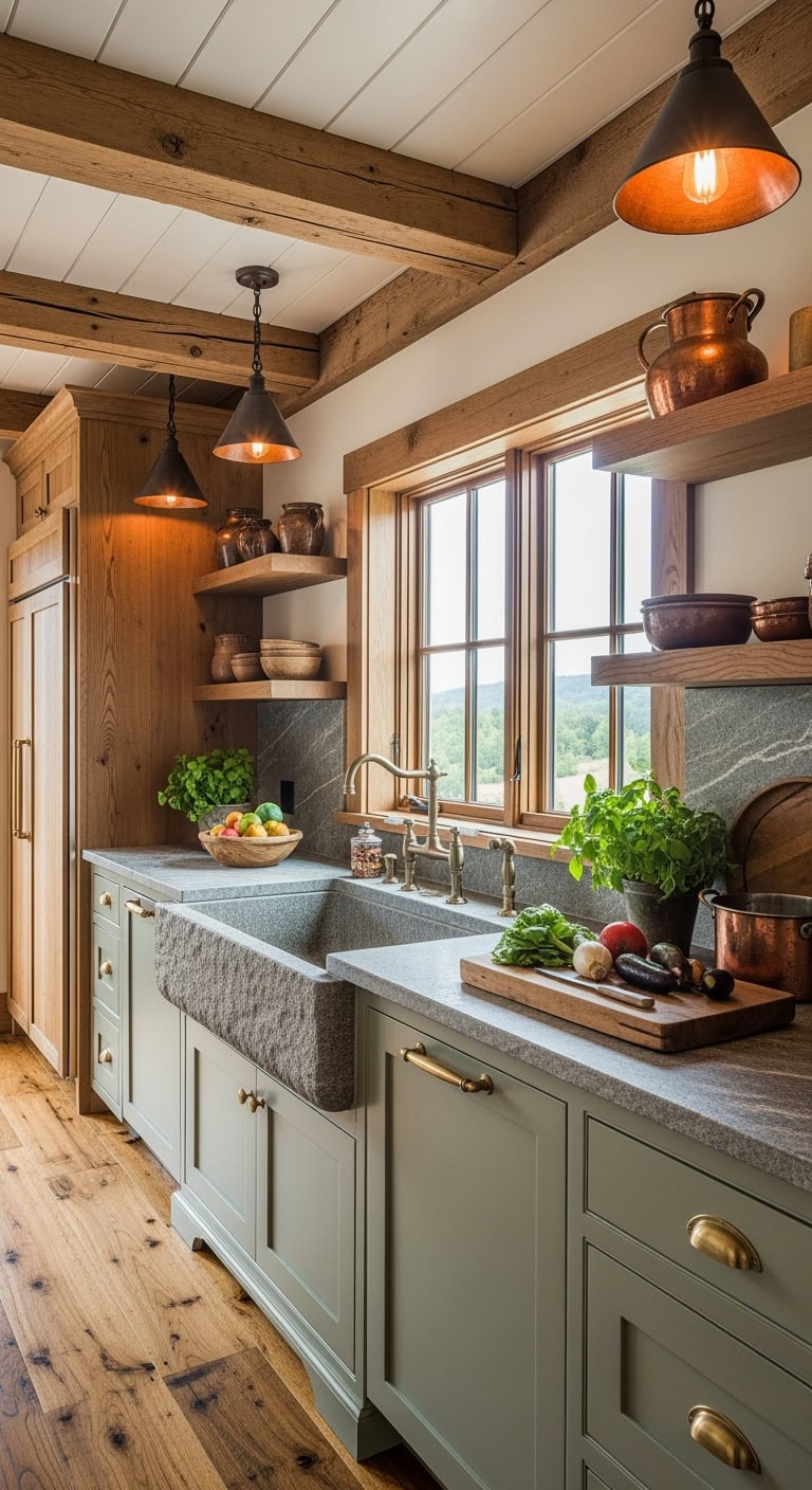 cozy cabin luxury kitchen style